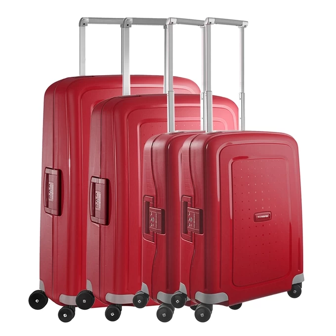 Samsonite S'Cure 4-Delige Kofferset 55/55/69/75 Crimson Red 3 Samsonite S'Cure 4-Delige Kofferset 55/55/69/75 Crimson Red